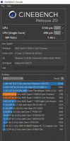 CINEBENCH R20 SCORE CPU:3700pts (Single Core 496pts)